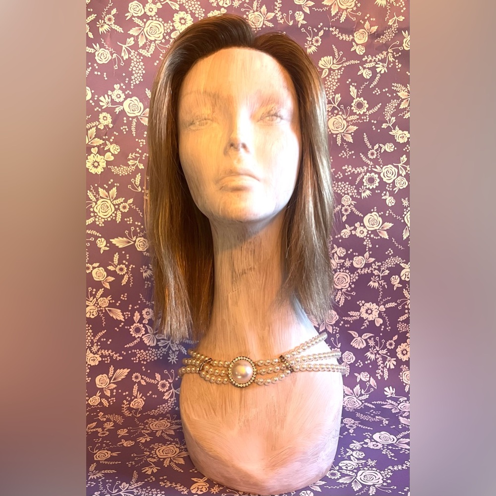 Deep honey blonde wig